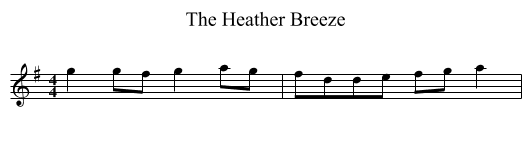 Heather Breeze, The  - staff notation