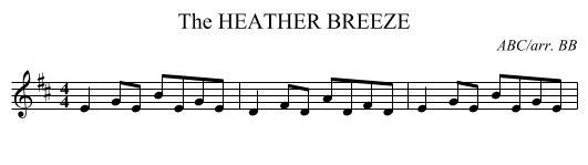 HEATHER BREEZE, The - staff notation