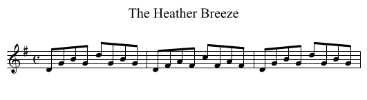Heather Breeze, The - staff notation