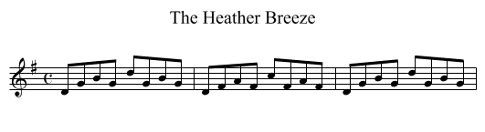 Heather Breeze, The - staff notation