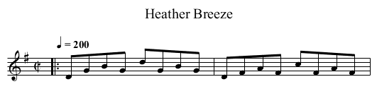 Heather Breeze - staff notation