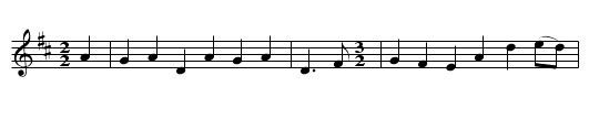 Heather Down the Moor - staff notation