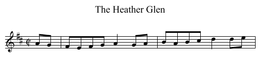 Heather Glen, The - staff notation