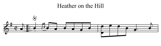 Heather on the Hill - staff notation