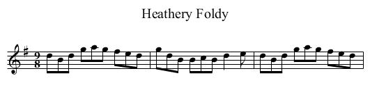 Heathery Foldy - staff notation