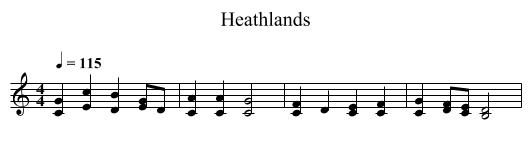 Heathlands - staff notation