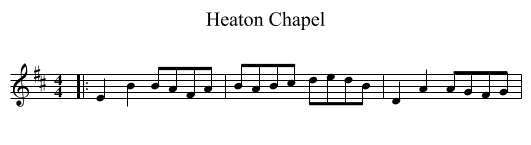 Heaton Chapel - staff notation