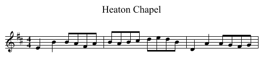 Heaton Chapel - staff notation