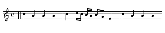 HEBREW MELODY - staff notation