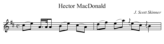 Hector MacDonald - staff notation