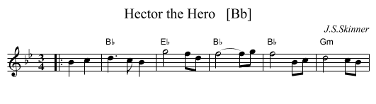 Hector the Hero   [Bb] - staff notation