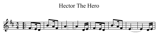 Hector The Hero - staff notation