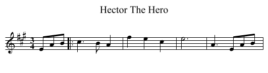 Hector The Hero - staff notation