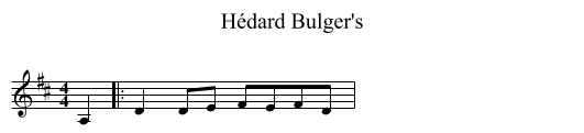 Hédard Bulger's - staff notation