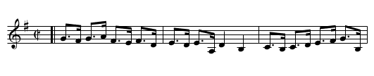Hedge Lane - staff notation