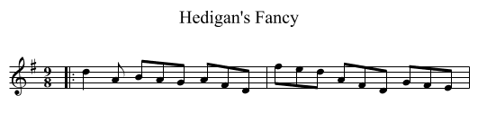 Hedigan's Fancy - staff notation