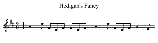 Hedigan's Fancy - staff notation