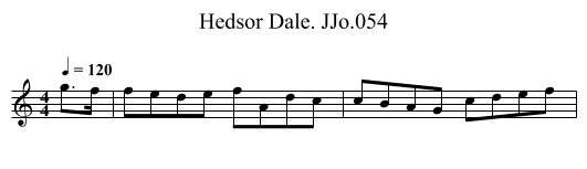 Hedsor Dale. JJo.054 - staff notation