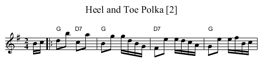 Heel and Toe Polka [2] - staff notation