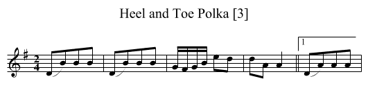 Heel and Toe Polka [3] - staff notation