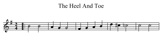 Heel And Toe, The  - staff notation