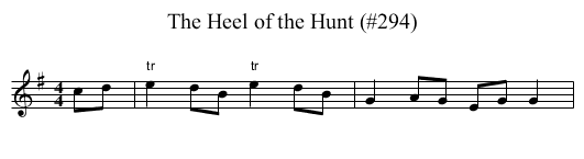 Heel of the Hunt (#294), The - staff notation