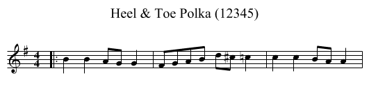 Heel & Toe Polka (12345) - staff notation