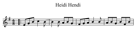 Heidi Hendi - staff notation