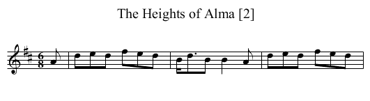 Heights of Alma [2], The - staff notation