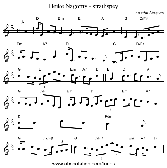 Heike Nagorny - strathspey - staff notation