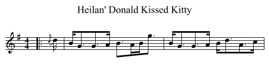 Heilan' Donald Kissed Kitty - staff notation