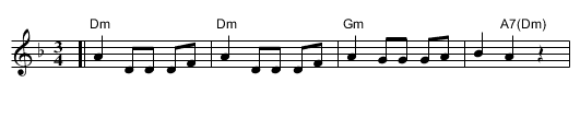 Heilani talo kivinen talo - staff notation
