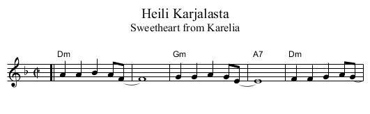 Heili Karjalasta - staff notation
