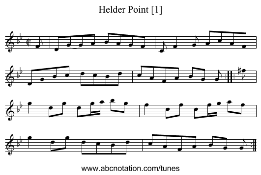 Helder Point [1] - staff notation