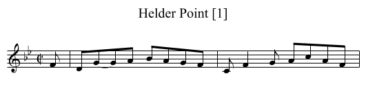 Helder Point [1] - staff notation