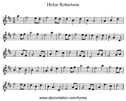 Helen Robertson - staff notation