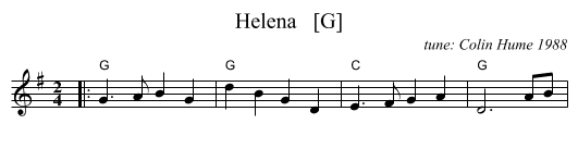 Helena   [G] - staff notation