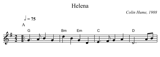 Helena - staff notation