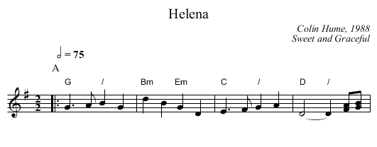 Helena - staff notation