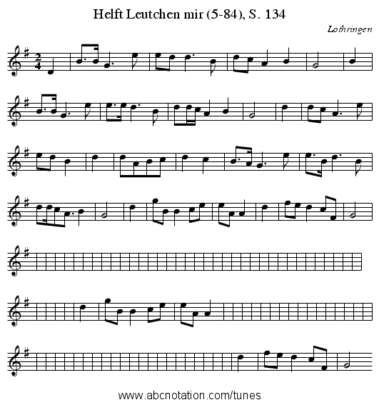 Helft Leutchen mir (5-84), S. 134 - staff notation