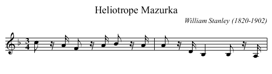 Heliotrope Mazurka - staff notation