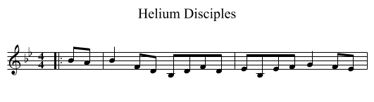 Helium Disciples - staff notation