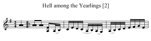 Hell among the Yearlings [2] - staff notation