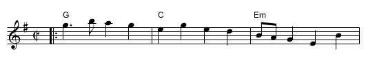 Hell Hot and Heaven Sweet - staff notation