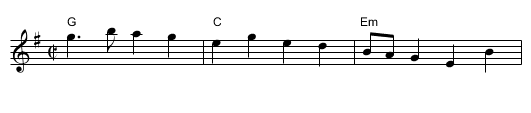 Hell Hot and Heaven Sweet - staff notation