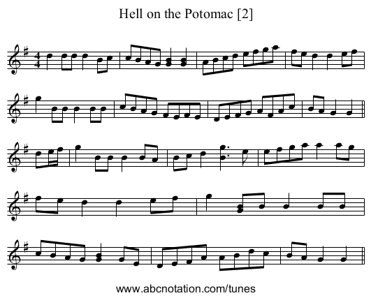 Hell on the Potomac [2] - staff notation