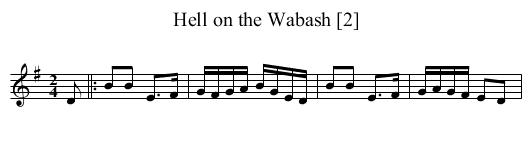 Hell on the Wabash [2] - staff notation