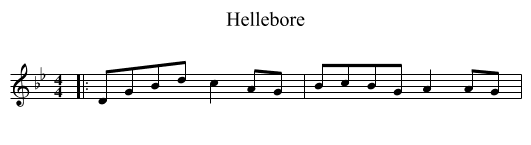 Hellebore - staff notation