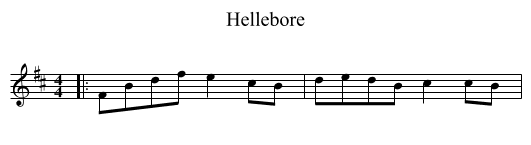 Hellebore - staff notation