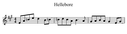 Hellebore - staff notation